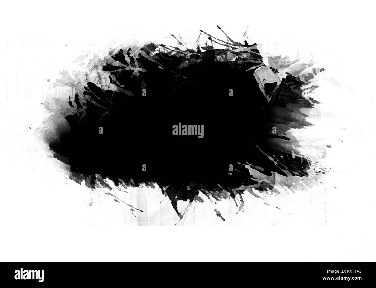 Black patch graphic color brush strokes effect on white background