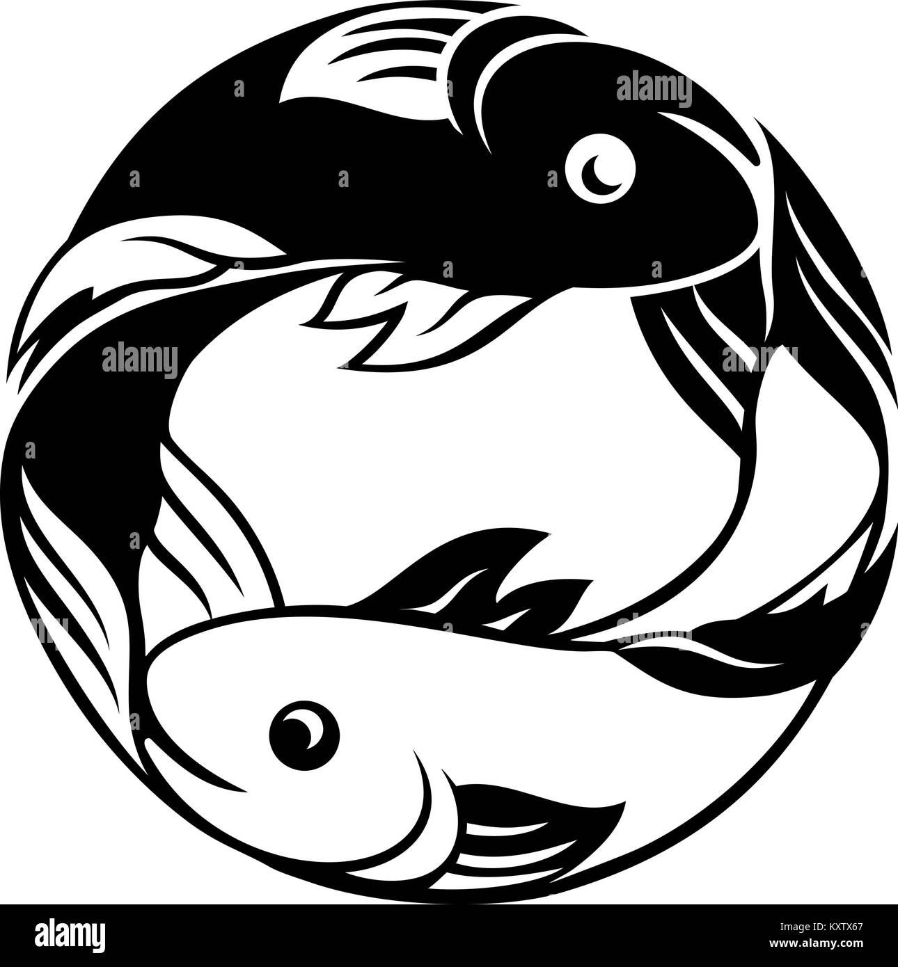 Pisces Fish Zodiac Sign Stock Vector