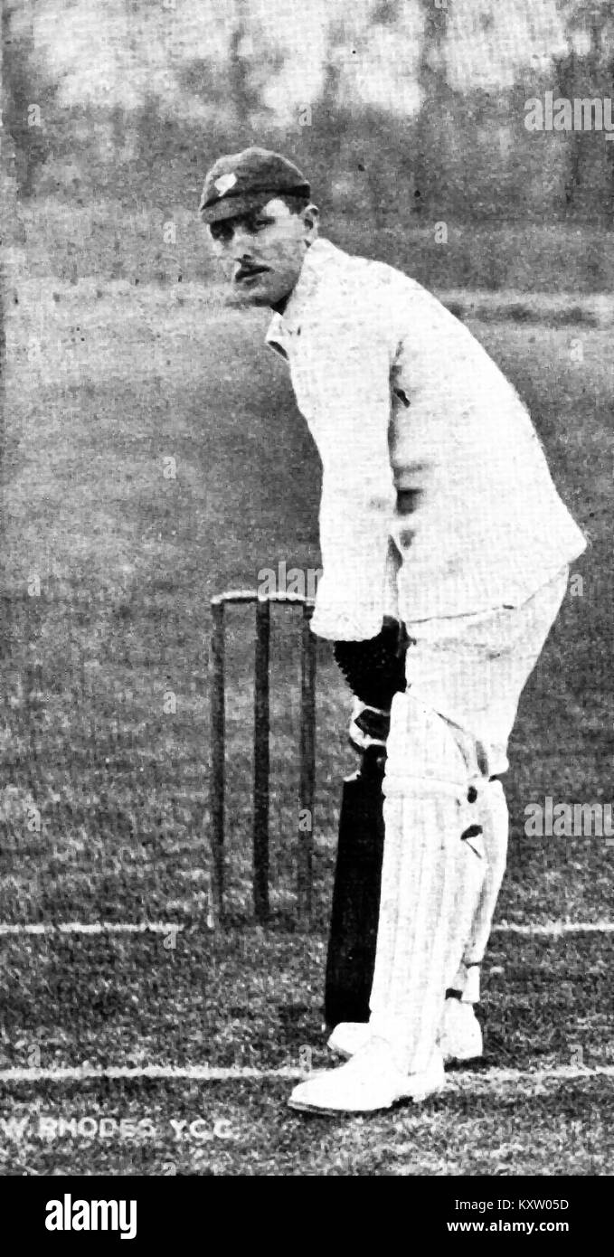 William Rhodes  (1883–1941), Bradford born England & Yorkshire County  cricketer Stock Photo