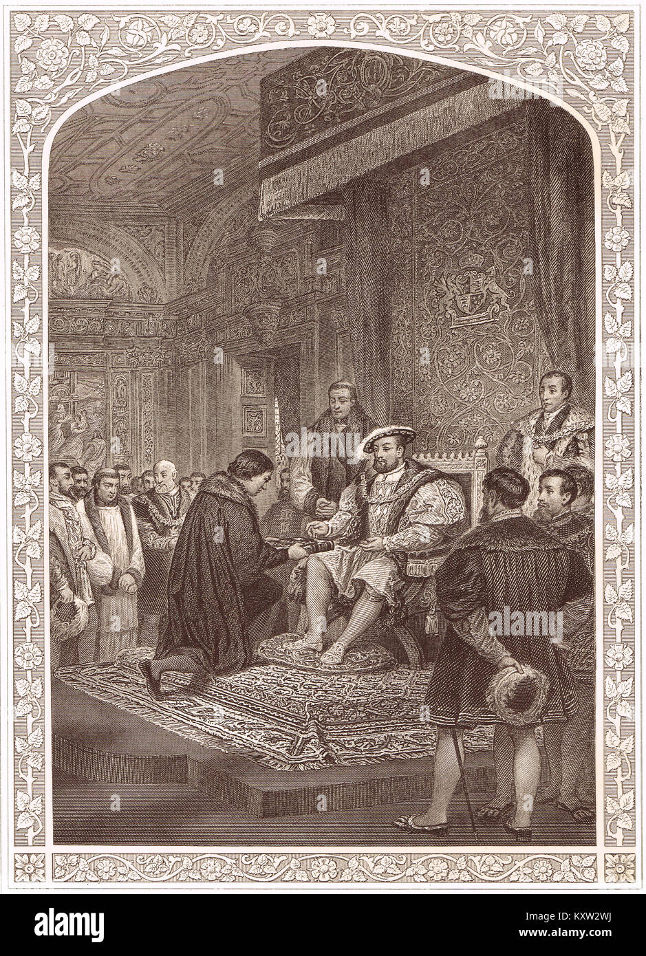 King Henry VIII receiving the Great Bible of 1539 from Chancellor