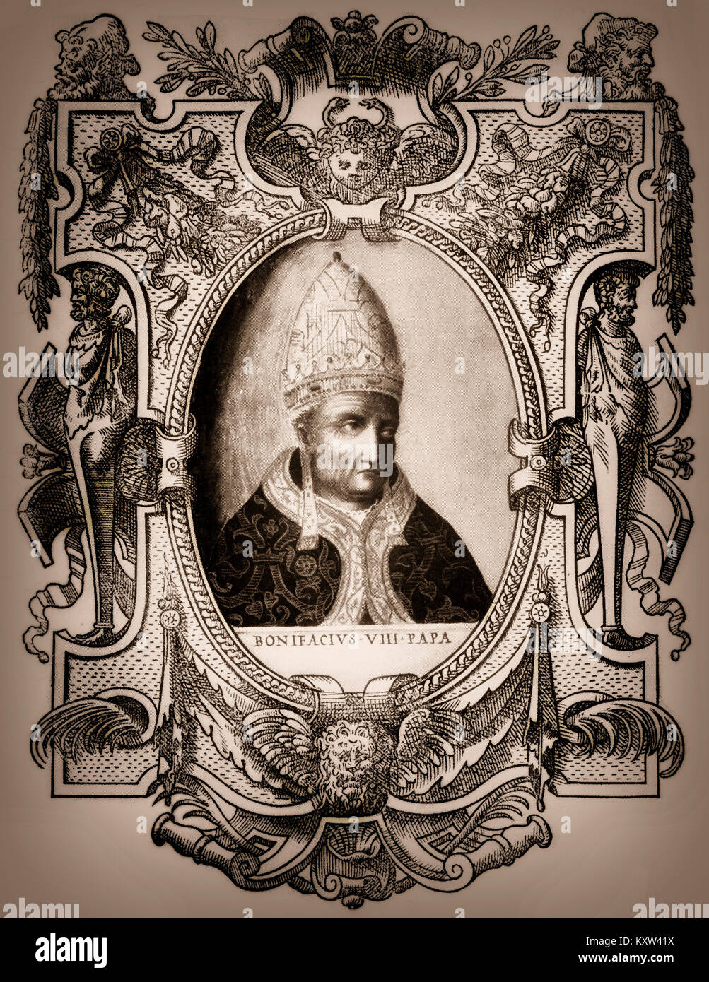 Boniface VIII, was Pope from 1294 to his death in 1303 Stock Photo Alamy