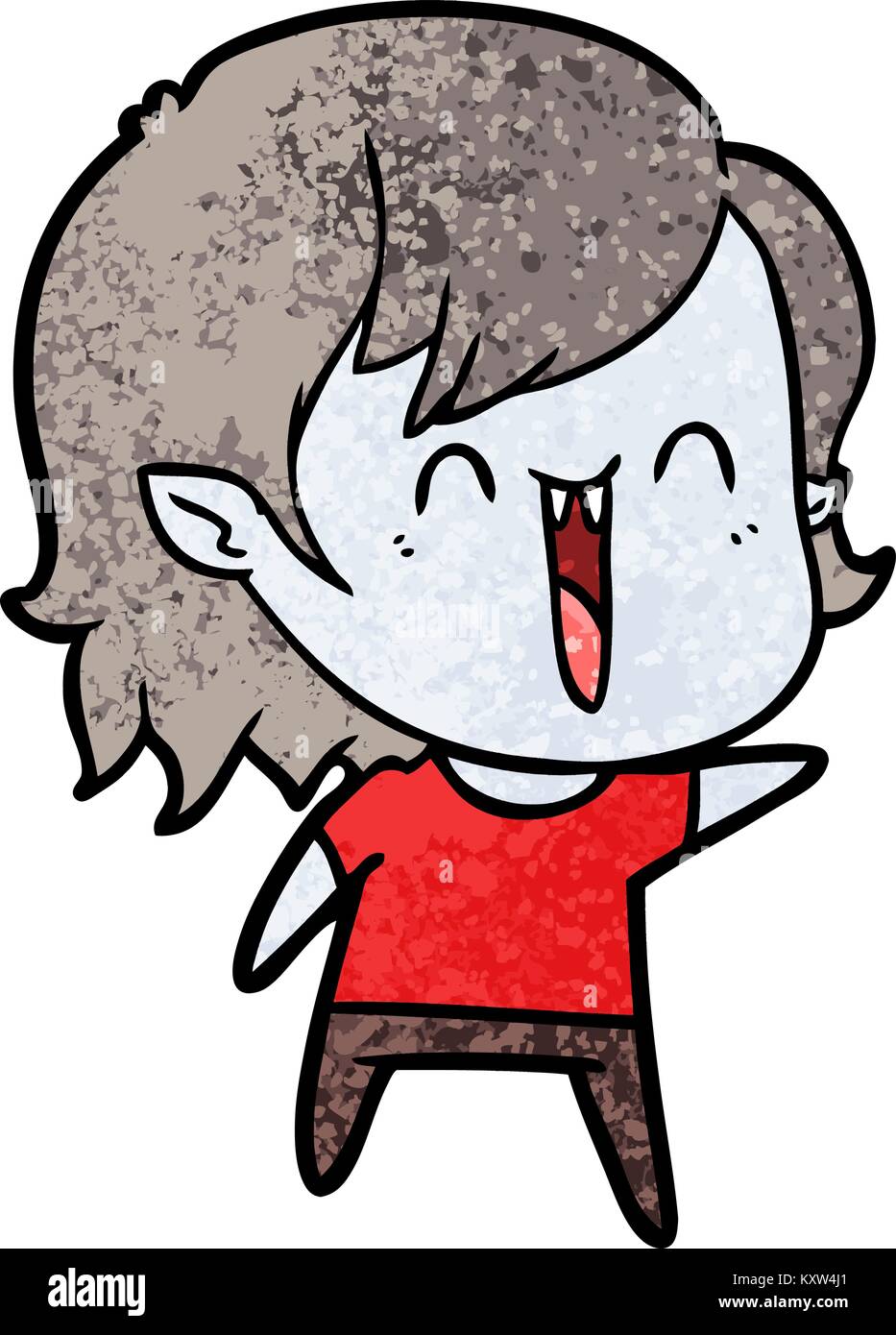 cute cartoon happy vampire girl Stock Vector Image & Art - Alamy