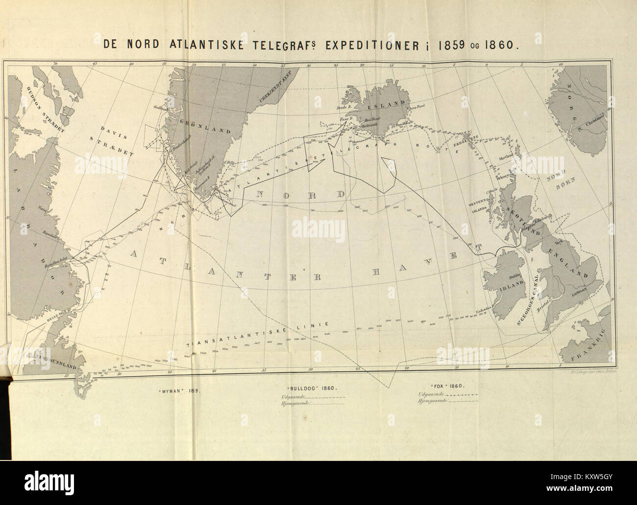 Fox-Expeditionen i Aaret 1860 over Færøerne, Island og Grønland - no-nb digibok 2009062303023-V1 Stock Photo