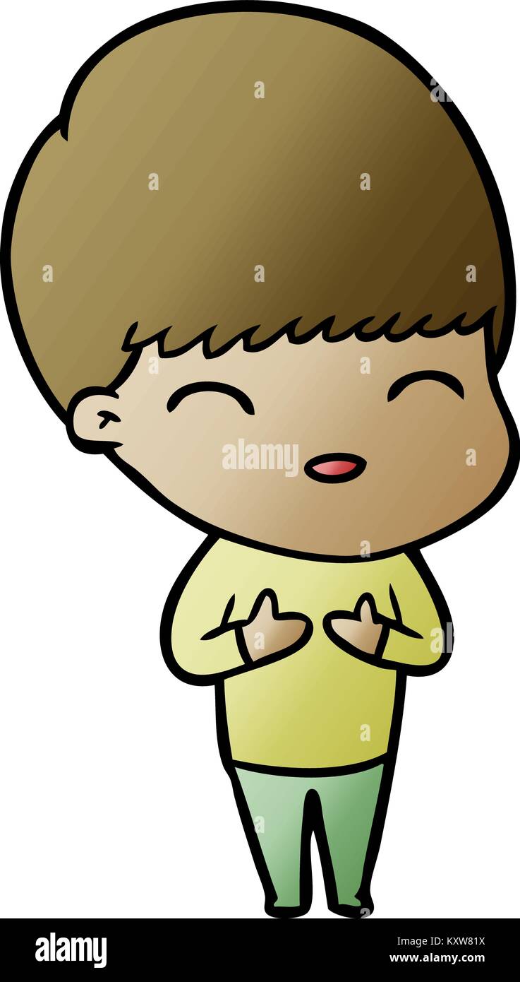 happy cartoon boy Stock Vector Image & Art - Alamy