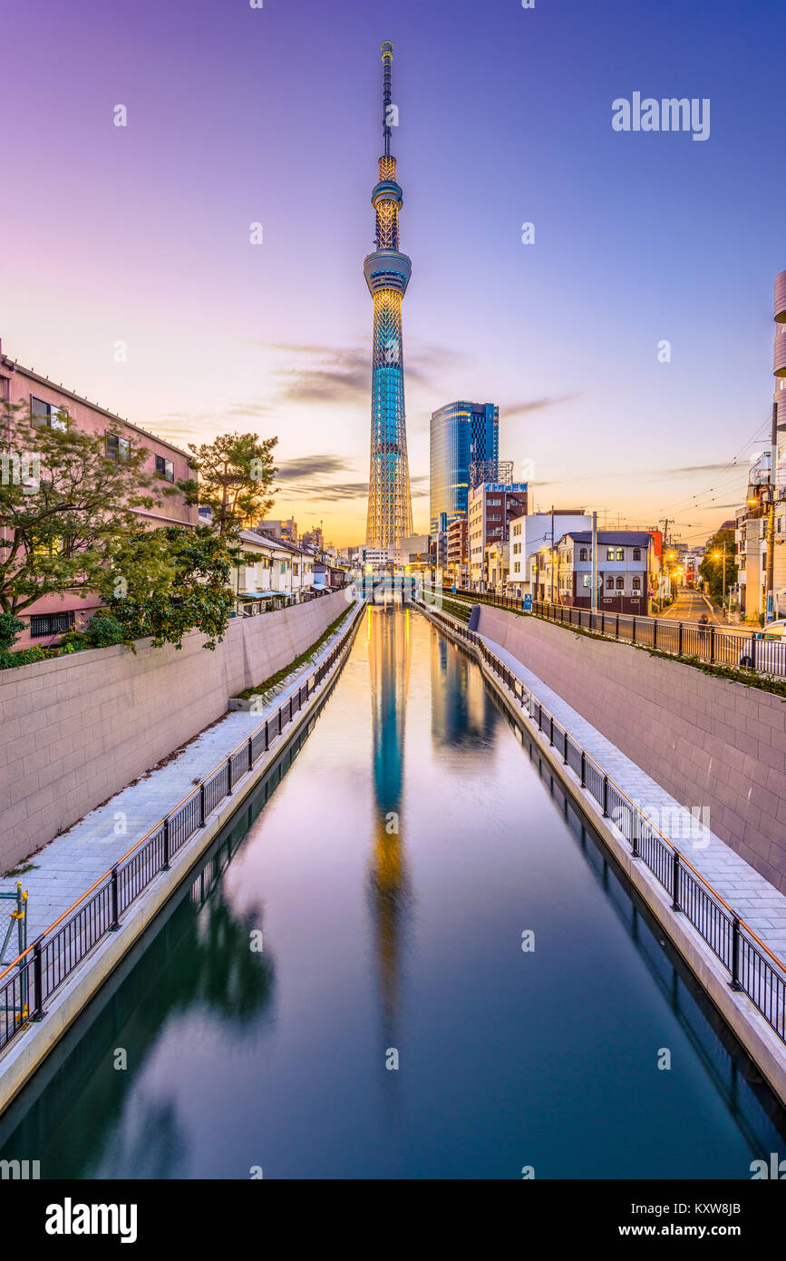 TOKYO, JAPAN - NOVEMBER 3, 2012: The Tokyo Skytree. It is considered the second tallest structure in the world . Stock Photo