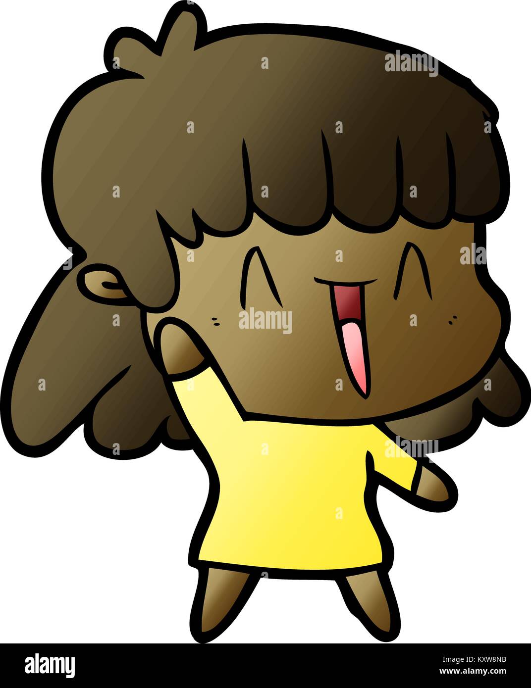 cartoon happy girl Stock Vector Image & Art - Alamy