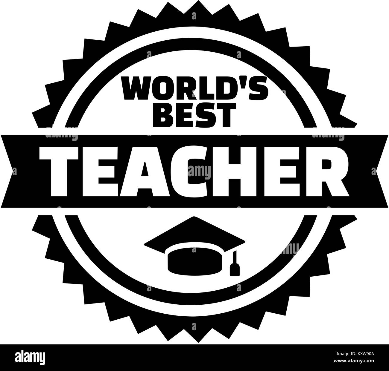 Worlds best teacher button Stock Photo Alamy