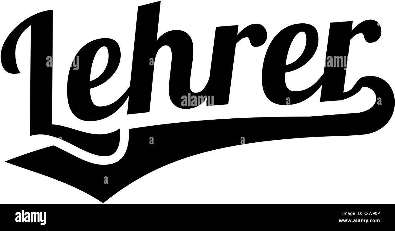 Teacher german word retro style Stock Photo - Alamy