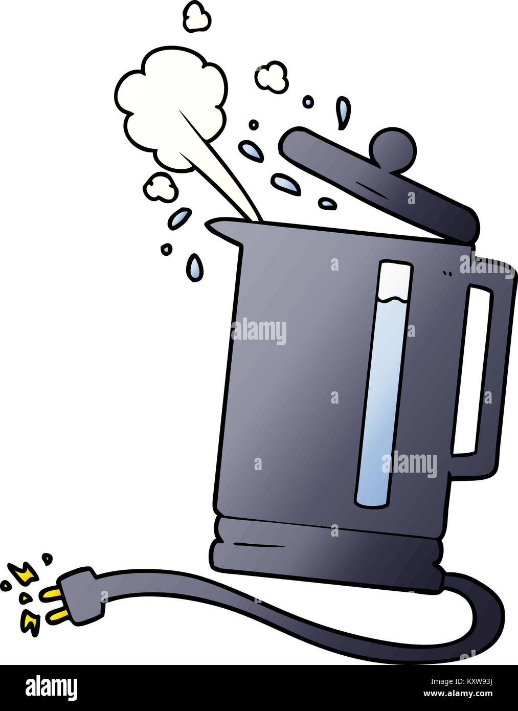 cartoon electric kettle boiling Stock Vector Image & Art - Alamy