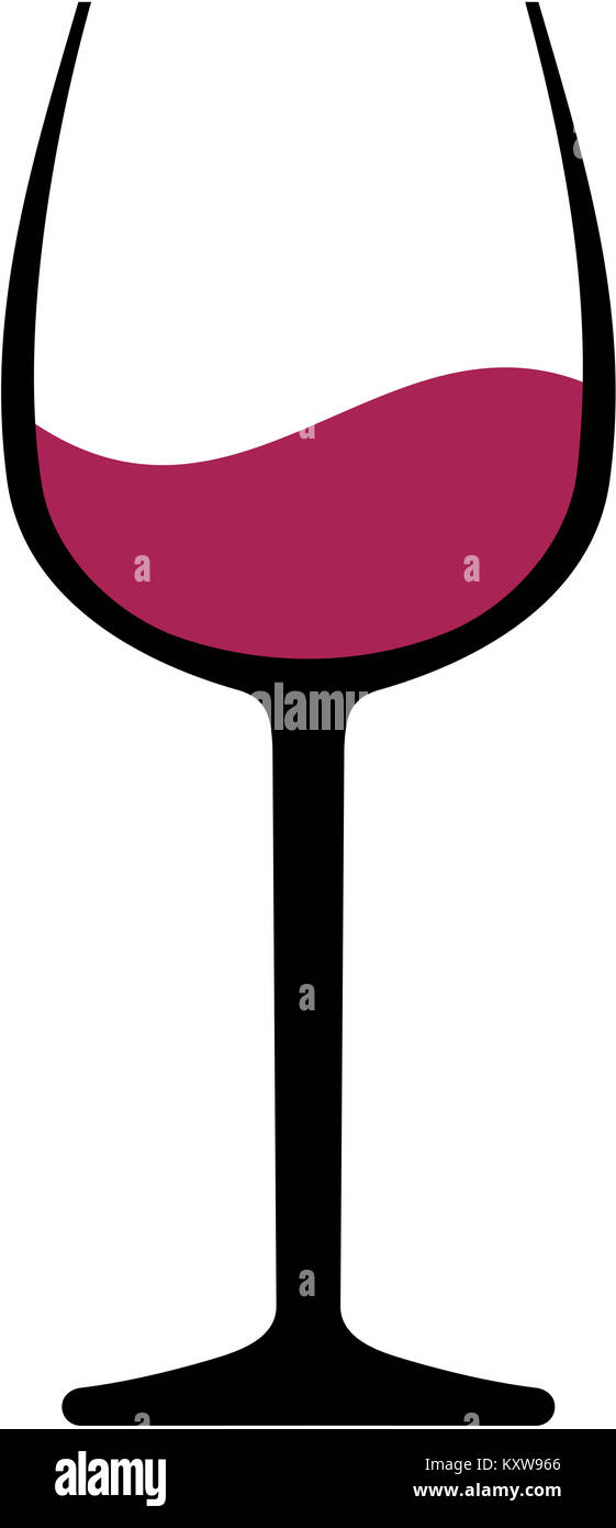 Glass red wine vector logo hi-res stock photography and images - Alamy
