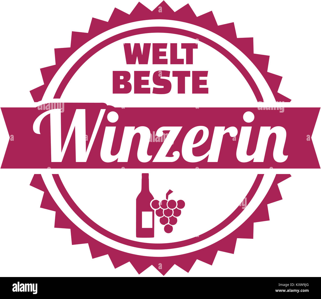 German emblem for worlds best winemaker female Stock Photo