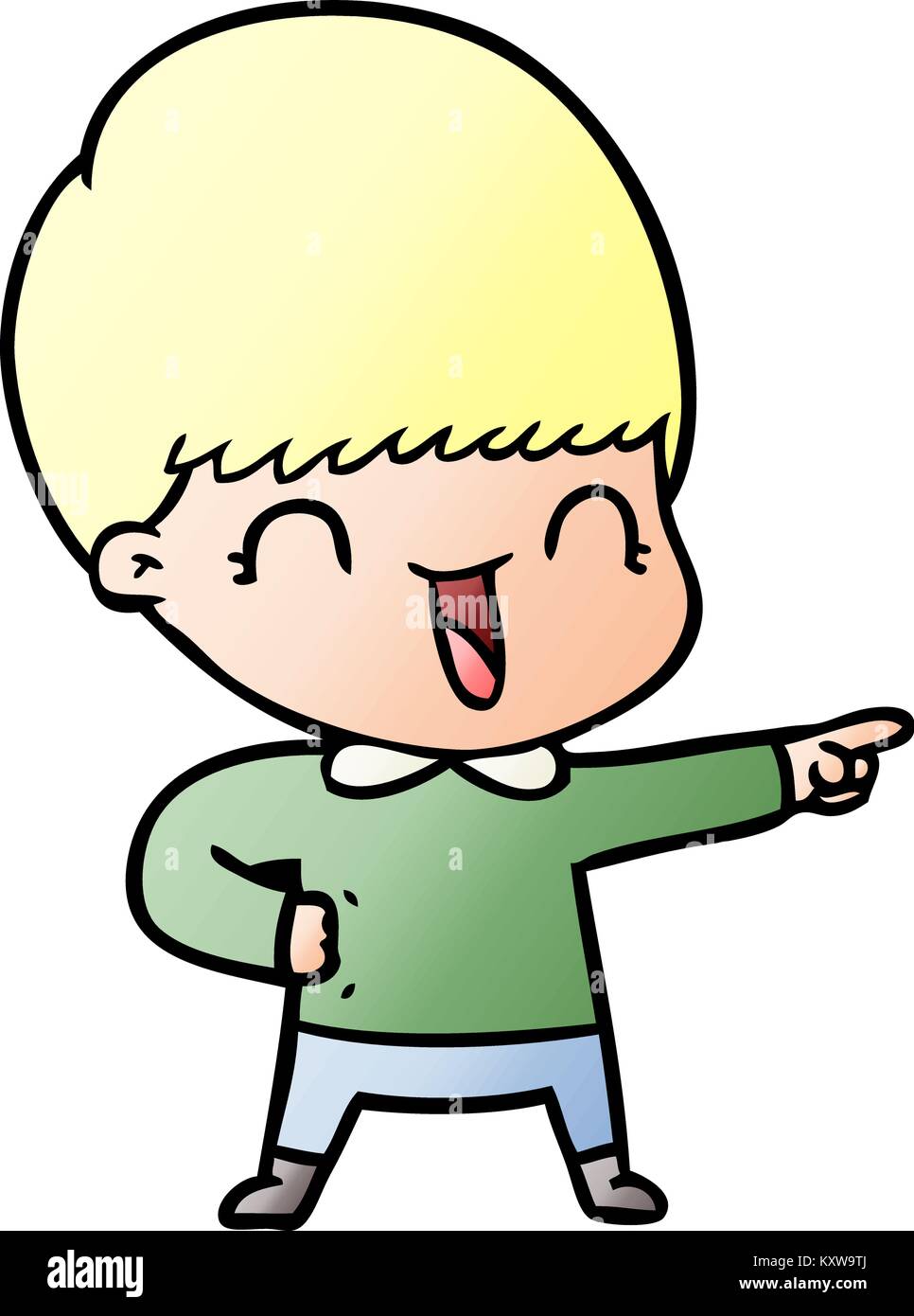happy cartoon boy Stock Vector Image & Art - Alamy