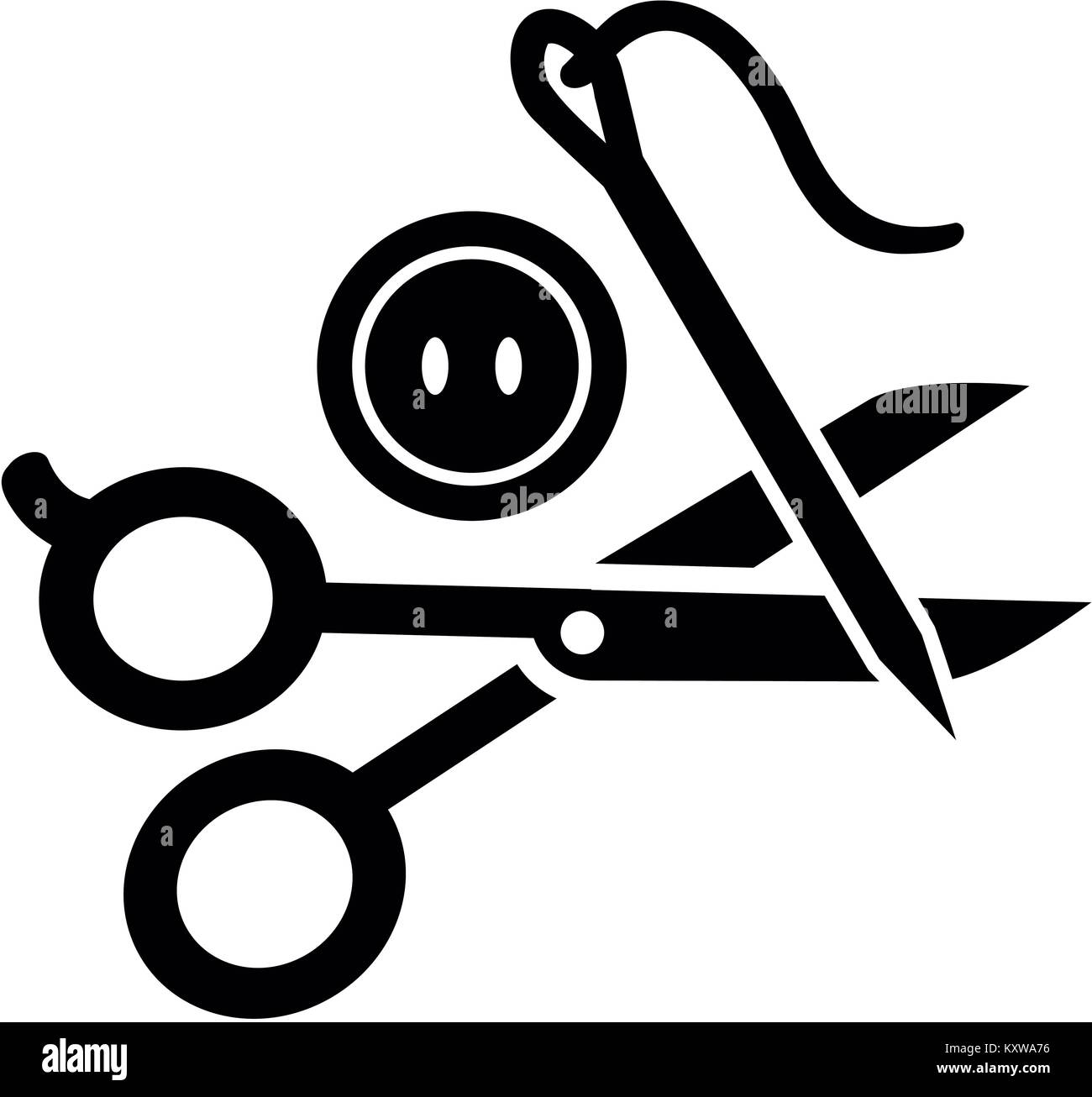 Stylized vector of hairdresser scissors in open position