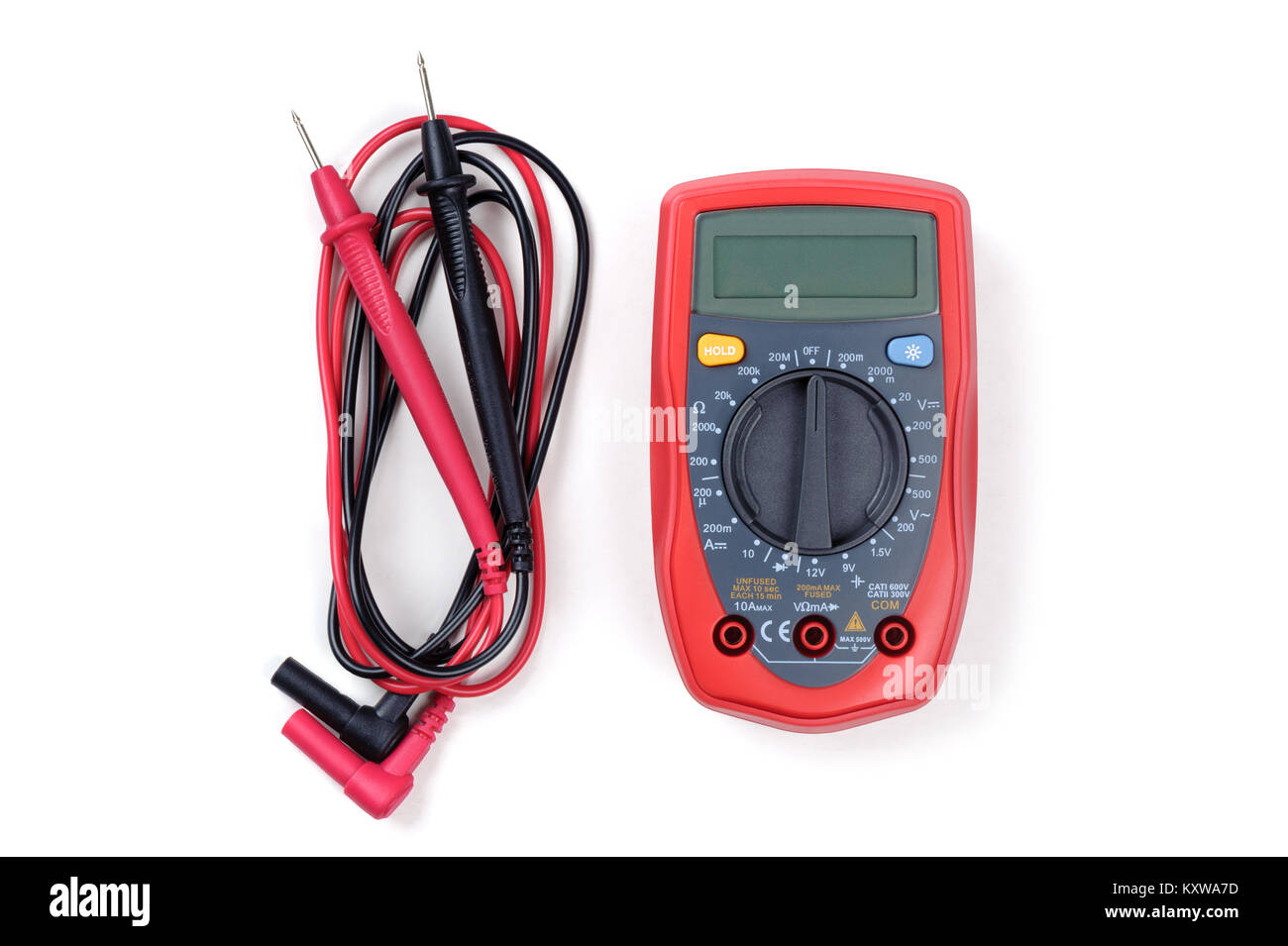 digital multimeter or multitester or VoltOhm meter, an electronic measuring instrument that