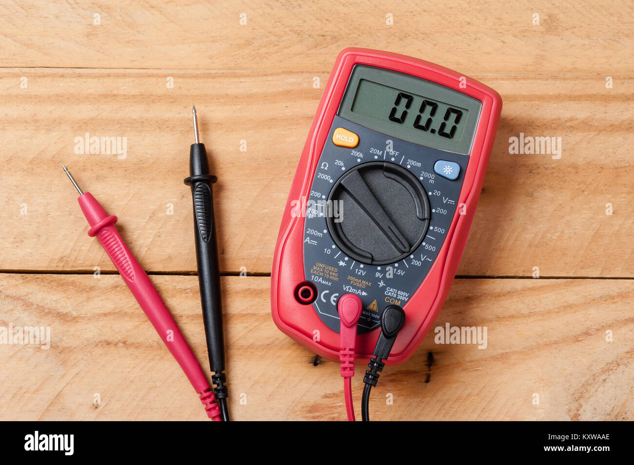 digital multimeter or multitester or Volt-Ohm meter, an electronic  measuring instrument that combines several measurement functions in one  unit Stock Photo - Alamy