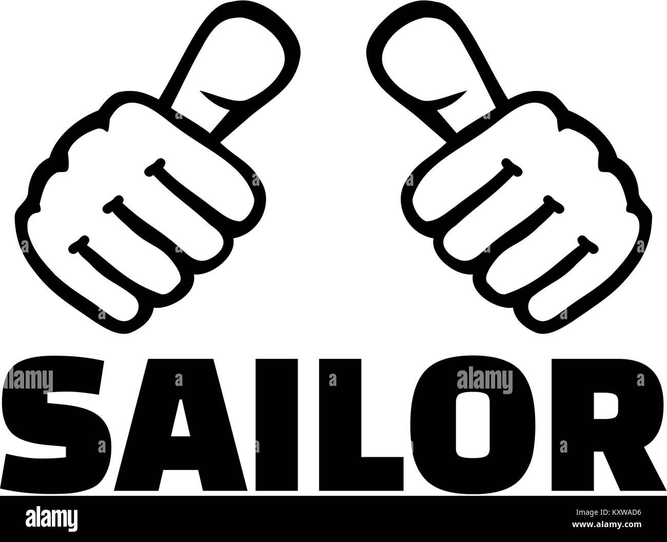 Sailor with thumbs Stock Photo Alamy