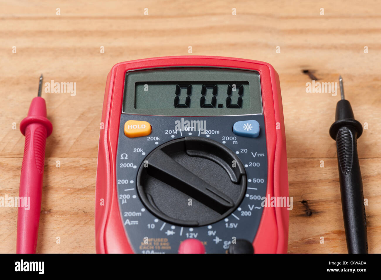 digital multimeter or multitester or Volt-Ohm meter, an electronic  measuring instrument that combines several measurement functions in one unit  Stock Photo - Alamy