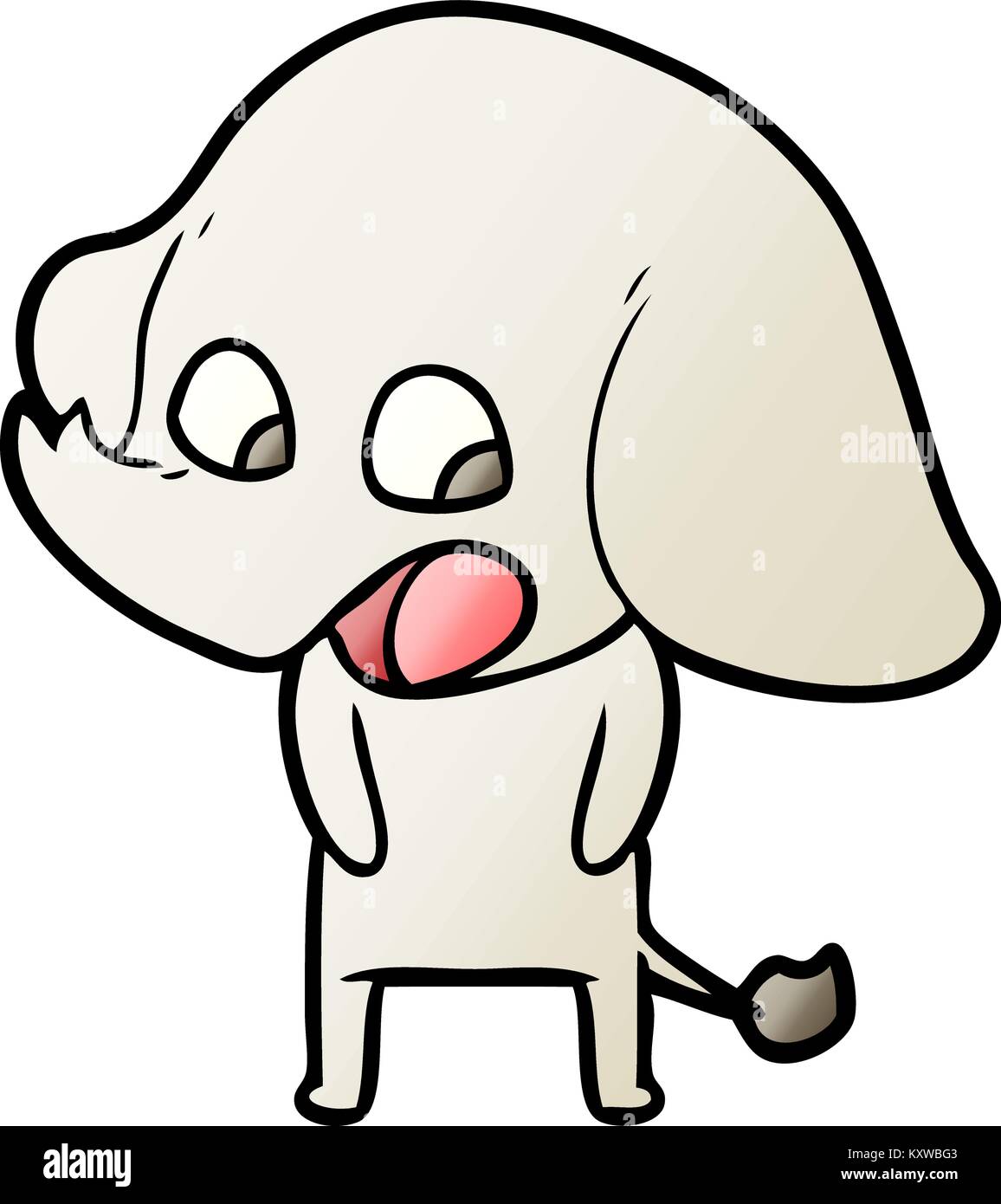 cute cartoon elephant Stock Vector Image & Art - Alamy