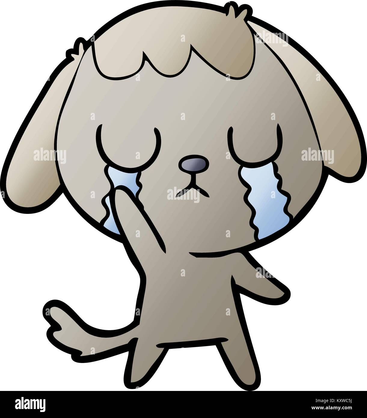 cute cartoon dog crying Stock Vector Image & Art Alamy