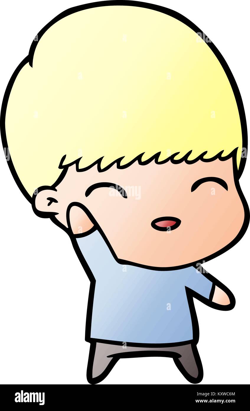 happy cartoon boy Stock Vector Image & Art - Alamy