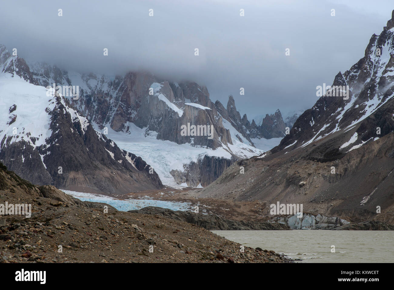 View of Laguna Torre, El Chalten/Mount Fitz Roy, Los Glaciares National ...