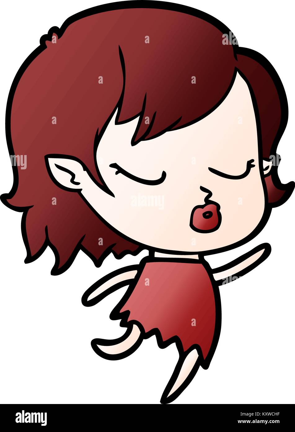 Cute Cartoon Vampire Girl Stock Vector Image And Art Alamy 