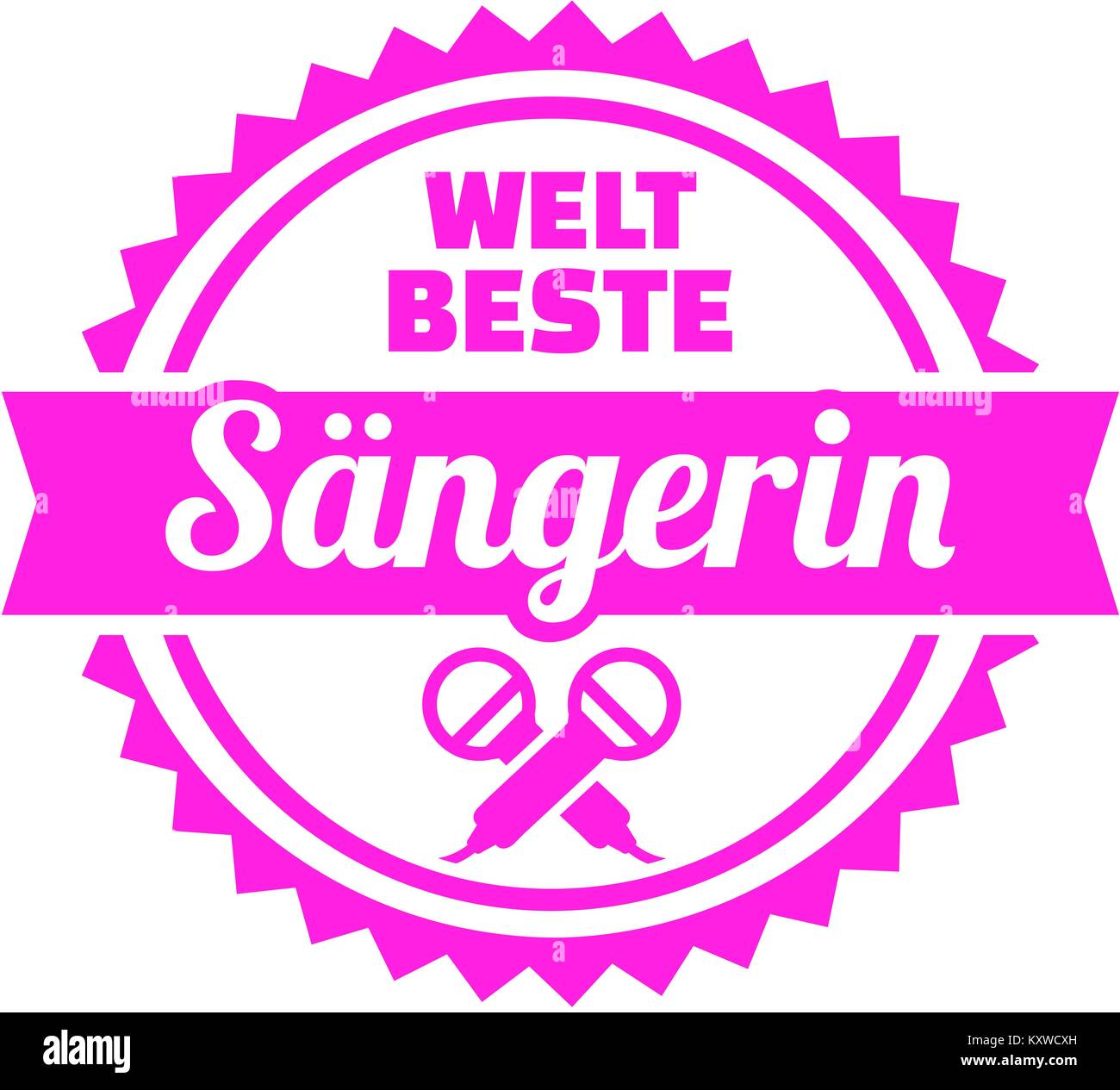 German emblem for worlds best singer female Stock Photo