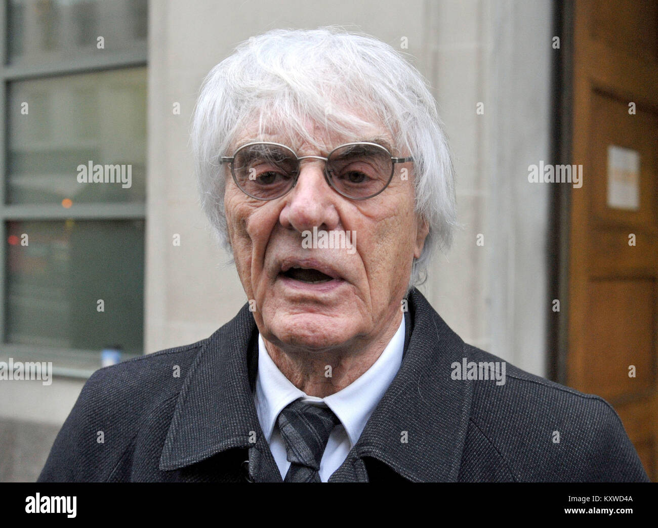 Tycoon Bernie Ecclestone leaving London's Central Family Court, where his daughter Petra Ecclestone had the latest hearing in her divorce battle with ex-husband James Stunt. Stock Photo