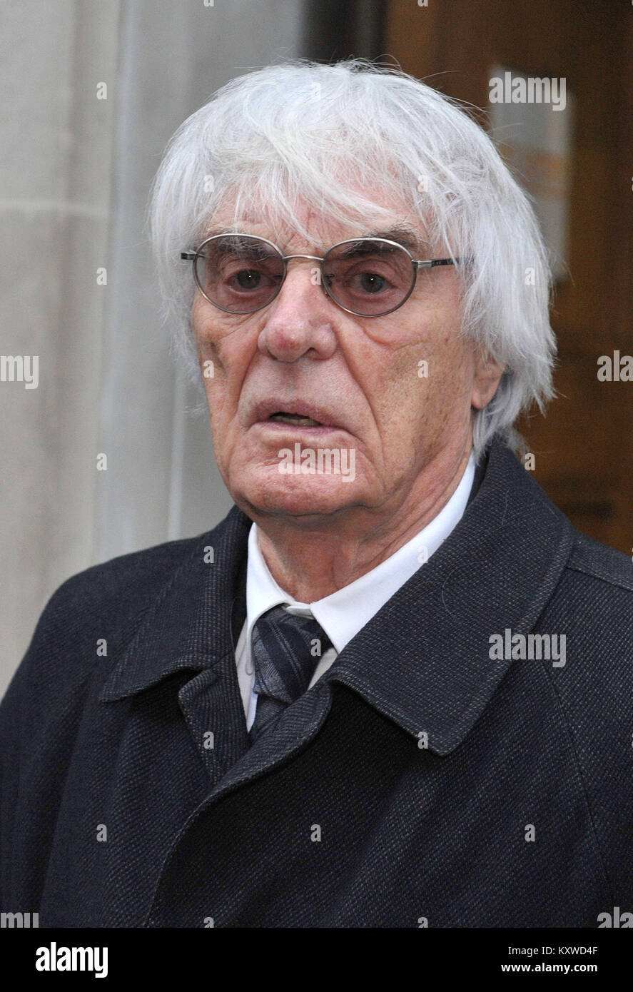 Tycoon Bernie Ecclestone leaving London's Central Family Court, where his daughter Petra Ecclestone had the latest hearing in her divorce battle with ex-husband James Stunt. Stock Photo