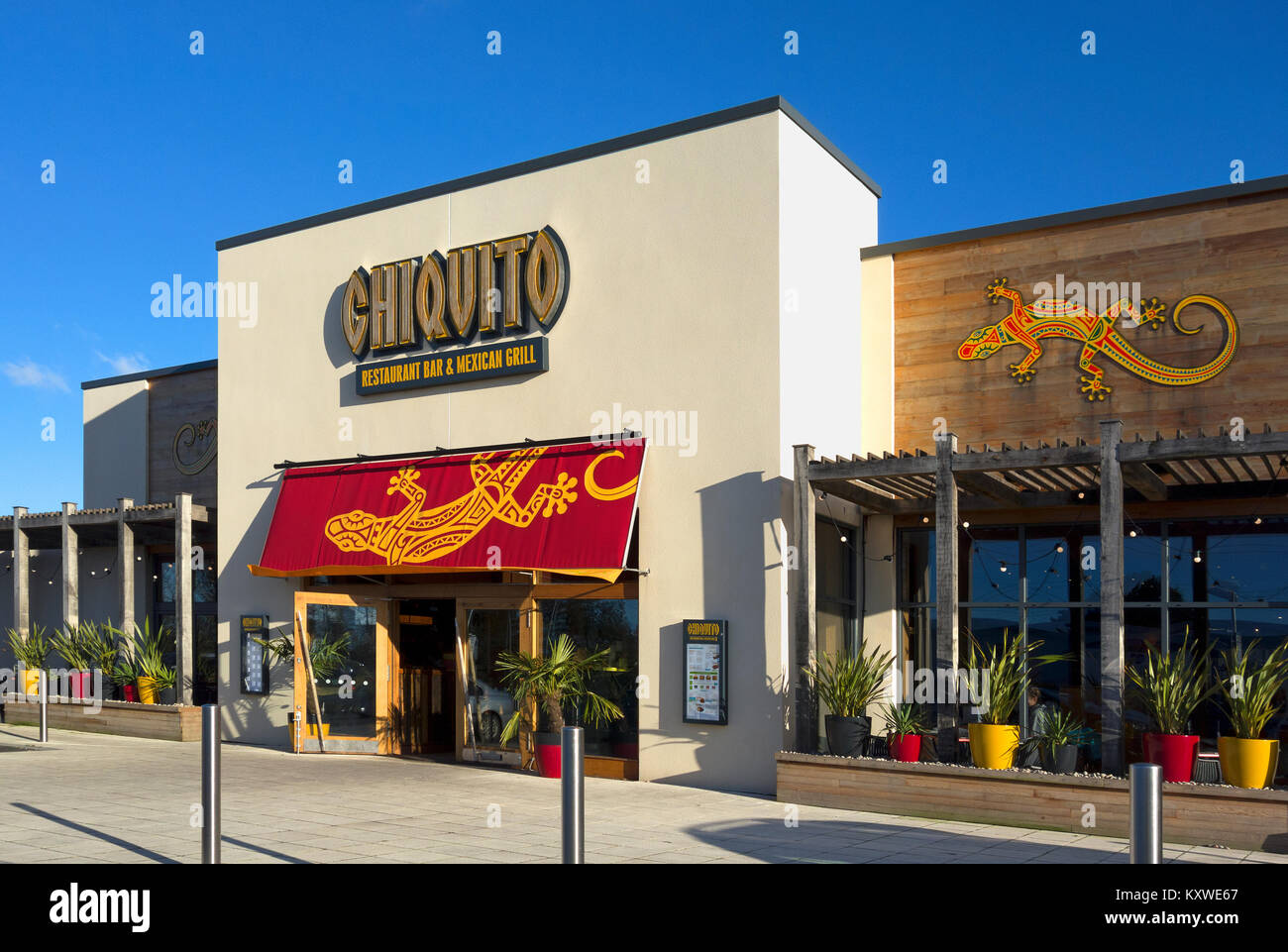 chiquito mexican restaurant in cornwall, england, uk. Stock Photo