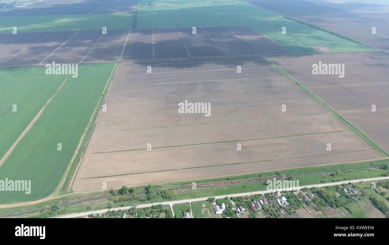 Aerial flying over fields wheat hi-res stock photography and images - Alamy
