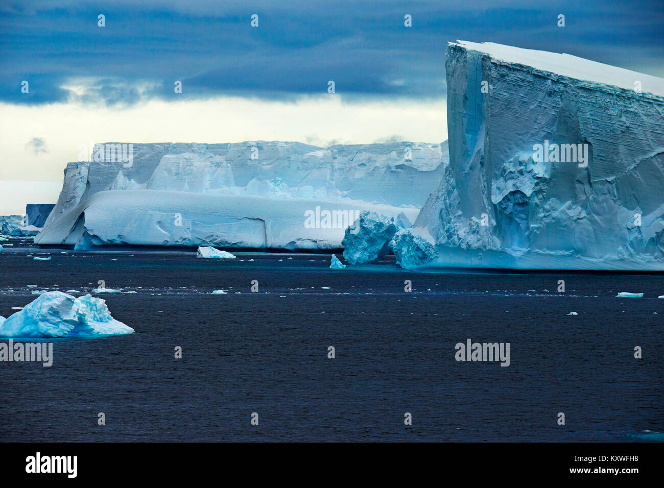 Ice Shelf in Antarctica Stock Photo