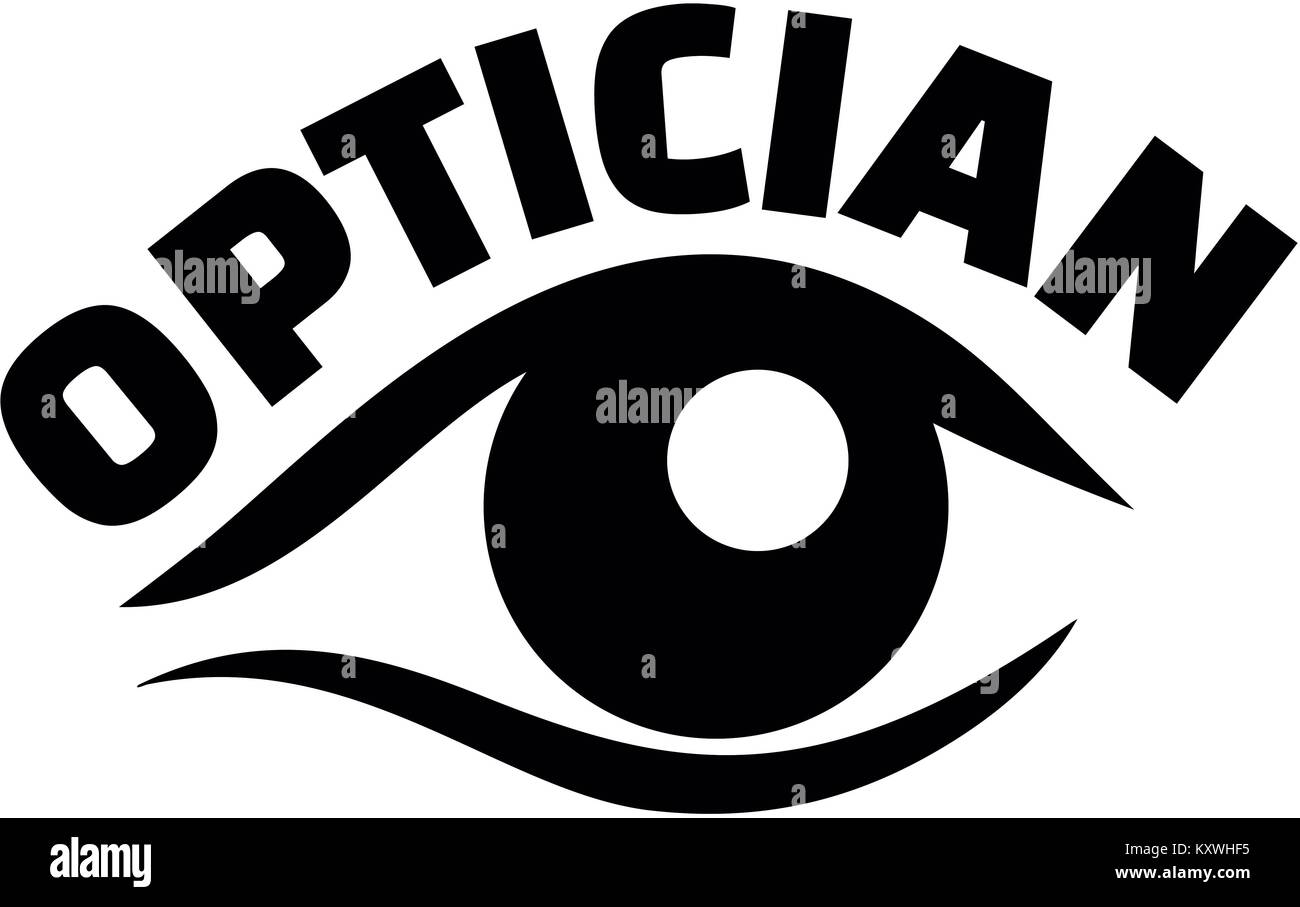 Eye closeup with optician job title Stock Photo Alamy