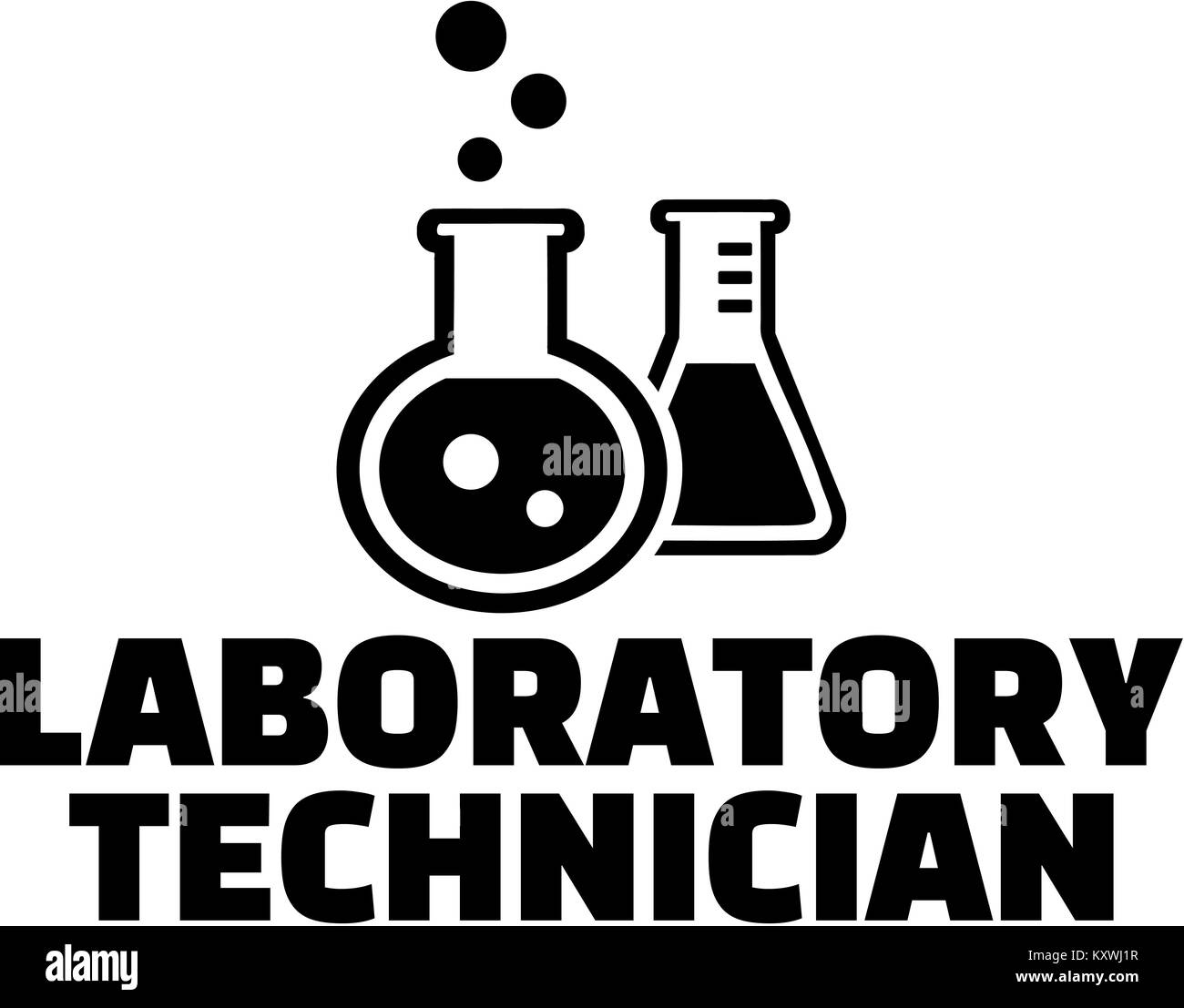 Laboratory technician with test tubes Stock Photo