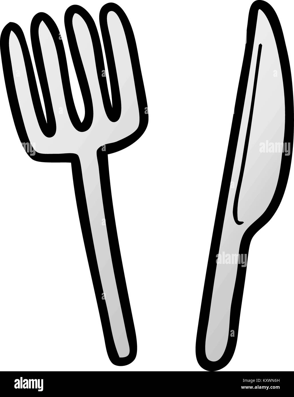 cartoon knife and fork Stock Vector Image & Art - Alamy