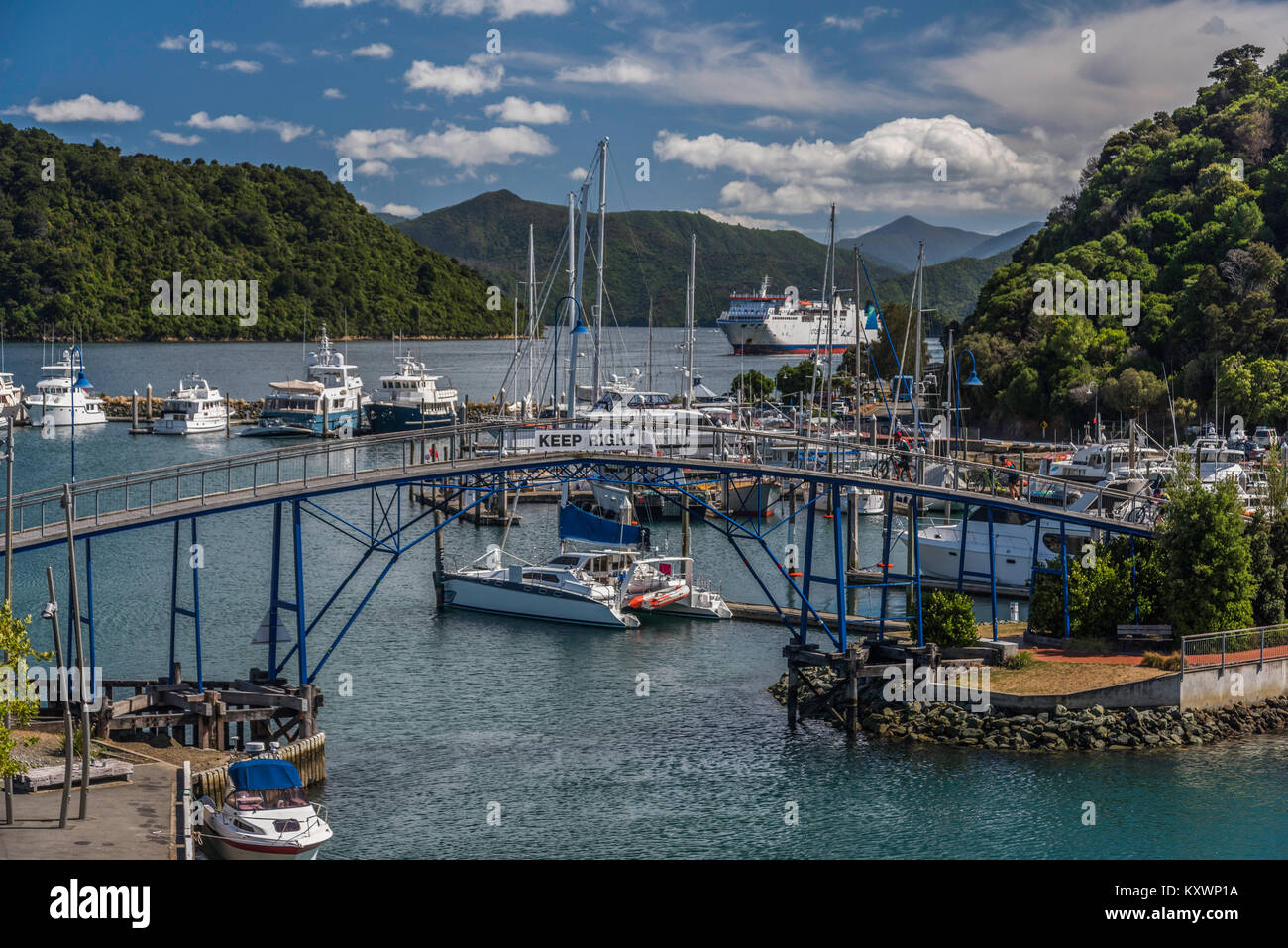 Picton Harbour, Marlborough, New Zealand Stock Photo