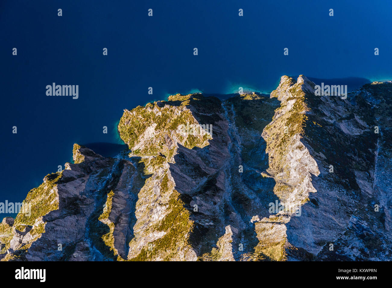 Lochnagar, lake born from rockslide during earth quake, New Zealand Stock Photo