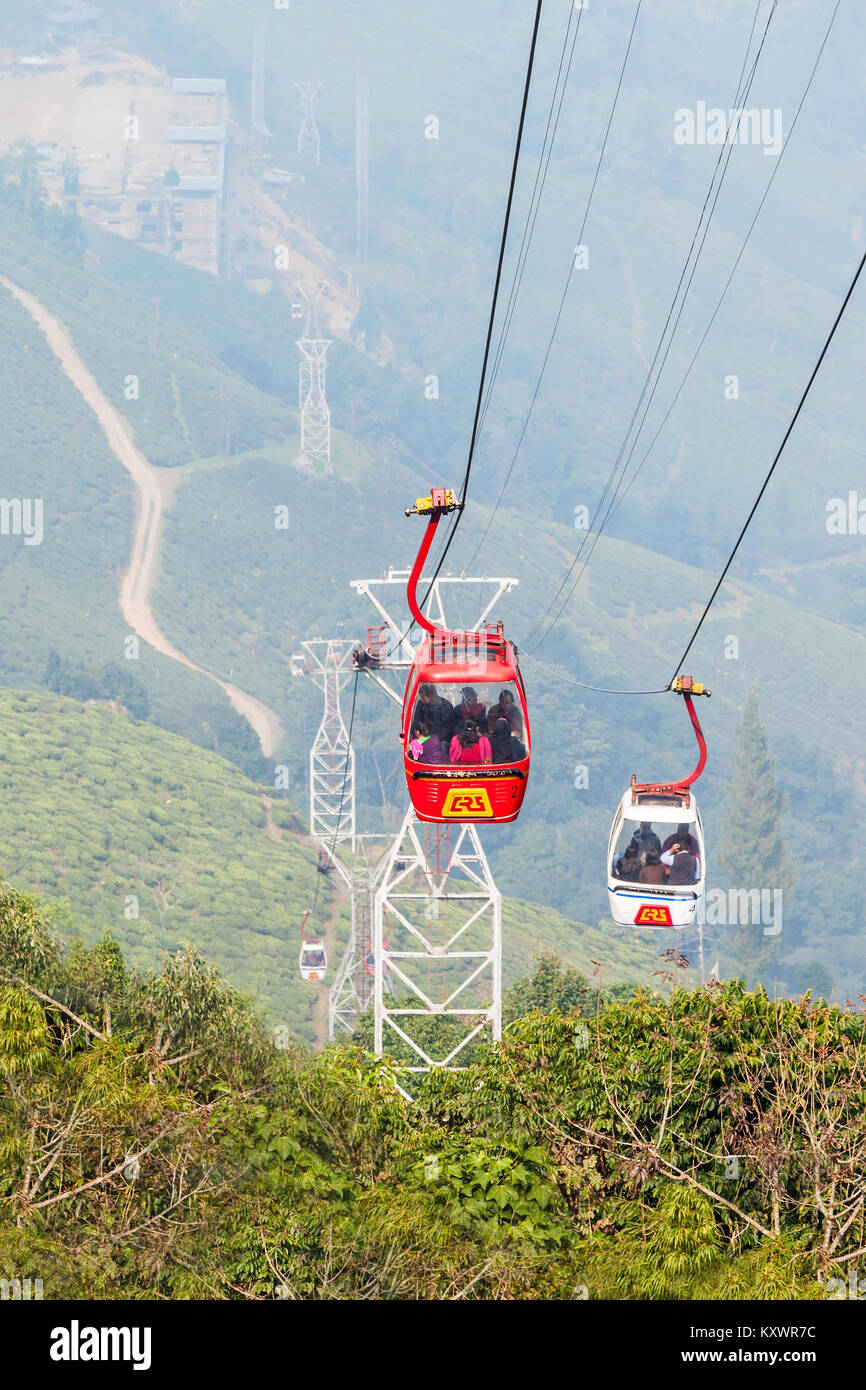 DARJEELING, INDIA - NOVEMBER 18, 2015: The Darjeeling Ropeway is a ...