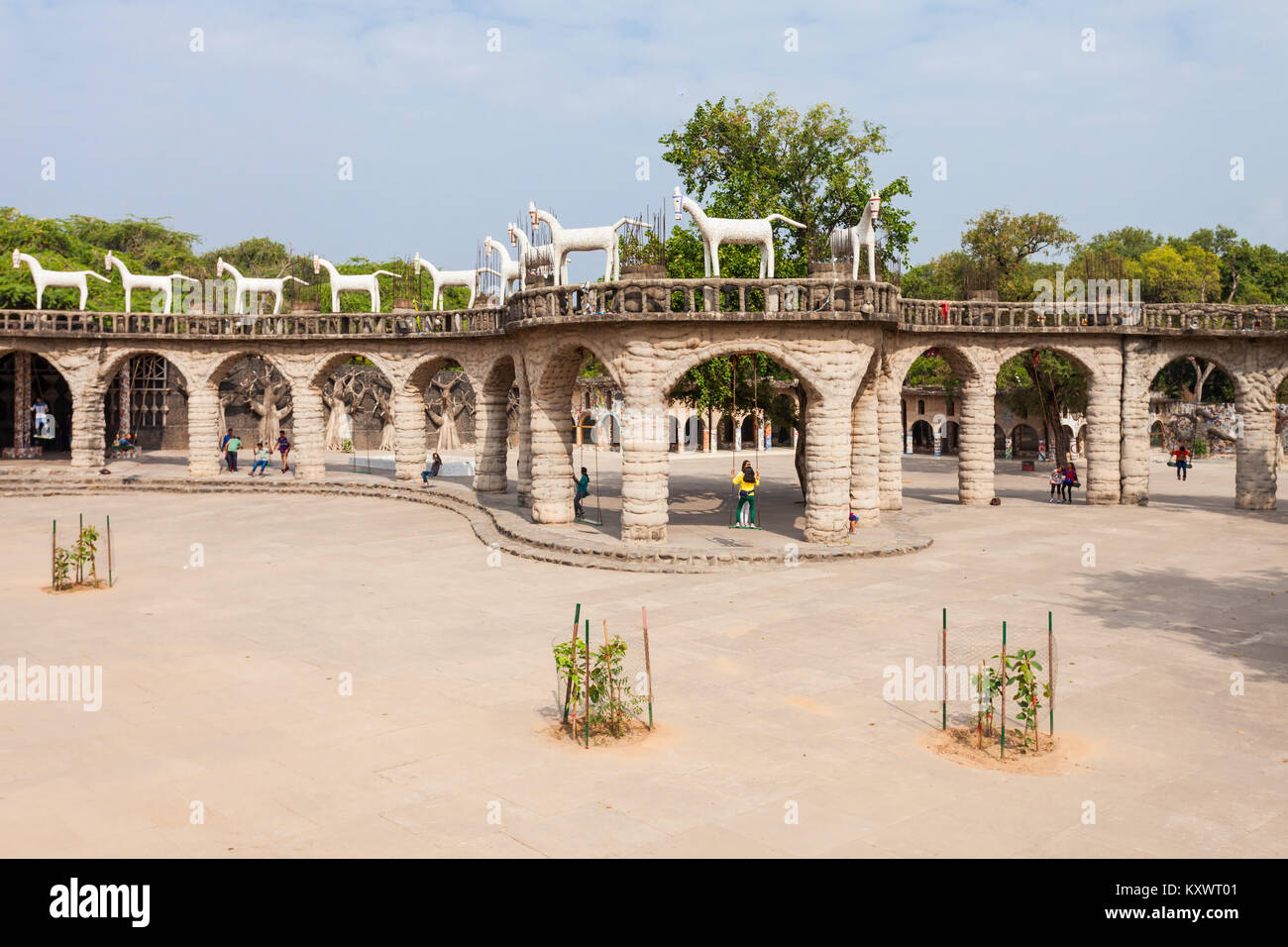CHANDIGARH, INDIA NOVEMBER 04, 2015 The Rock Garden of Chandigarh is