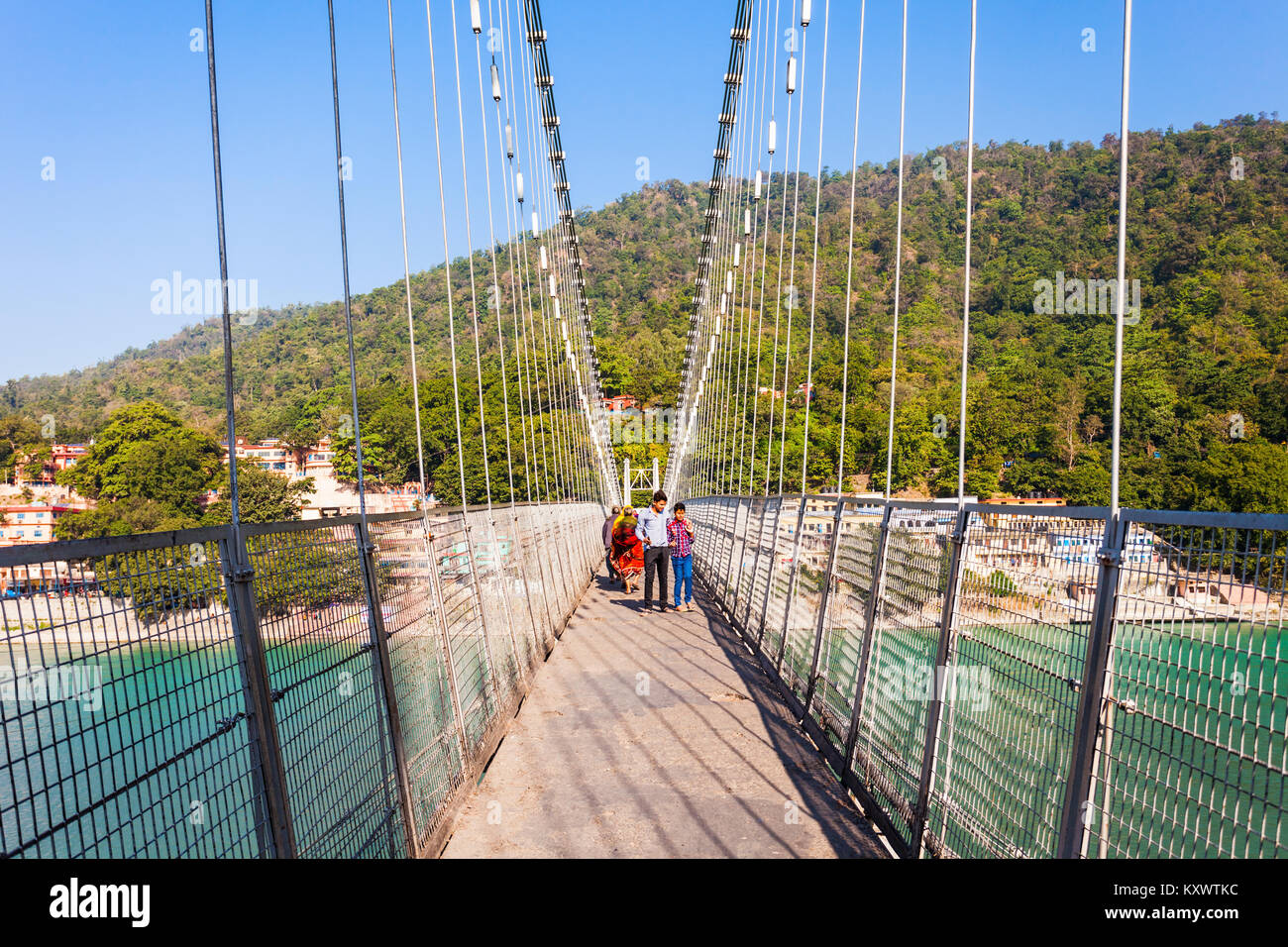RISHIKESH, INDIA NOVEMBER 12, 2015 Lakshman Jhula is an iron
