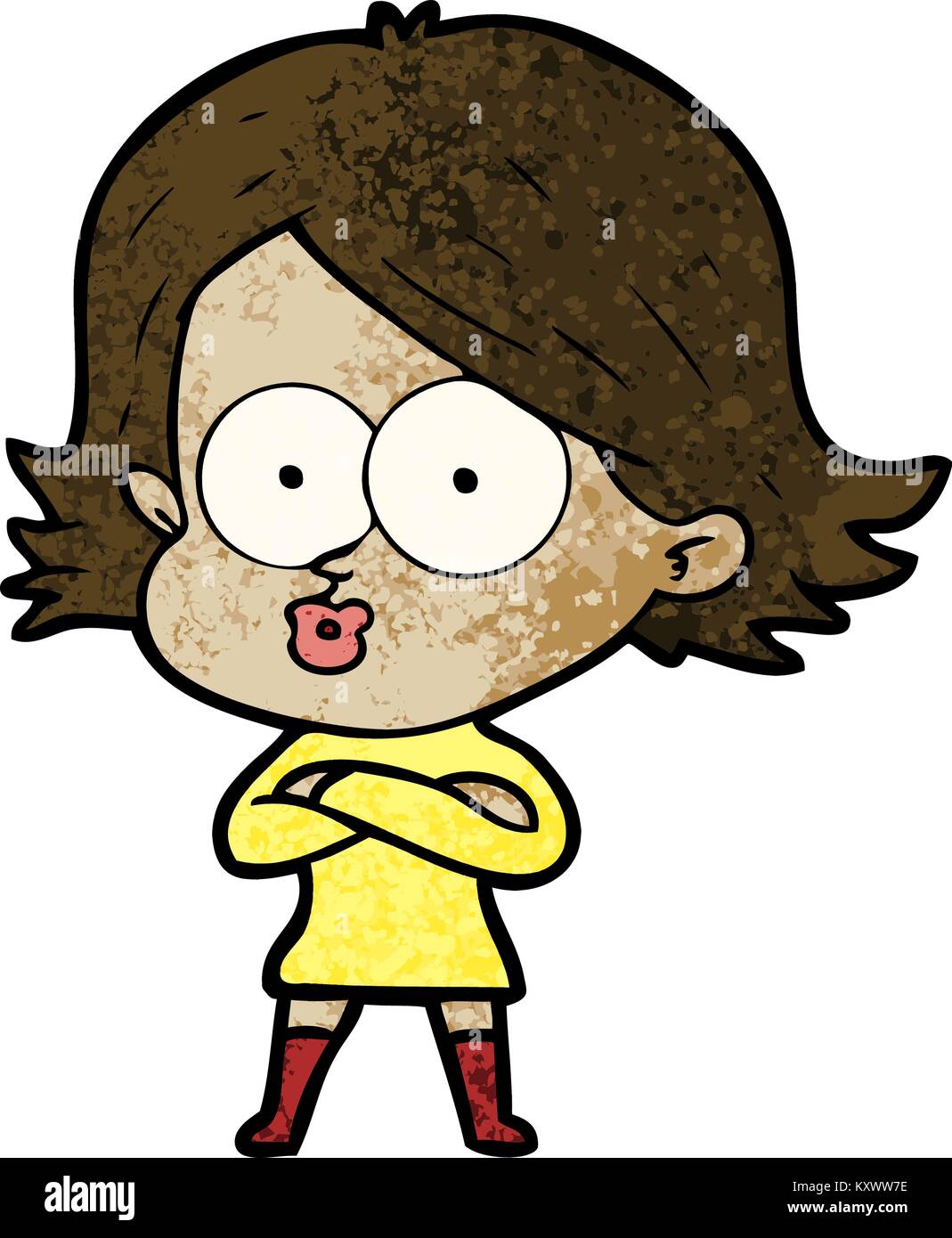 cartoon girl pouting Stock Vector Image & Art - Alamy