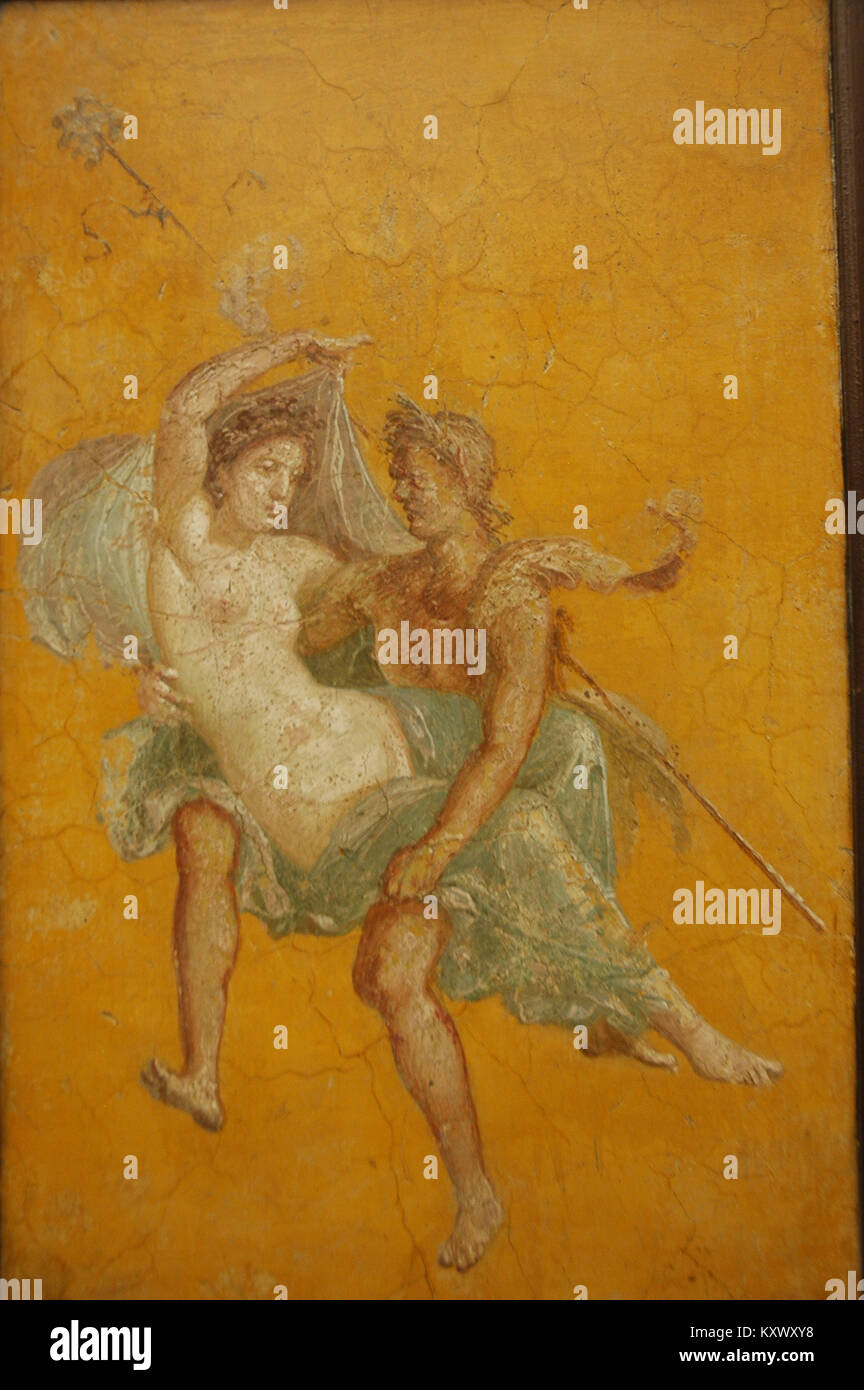 The Nephilim giants, fresco Pompeii, 2008, Rome, Italy. Stock Photo