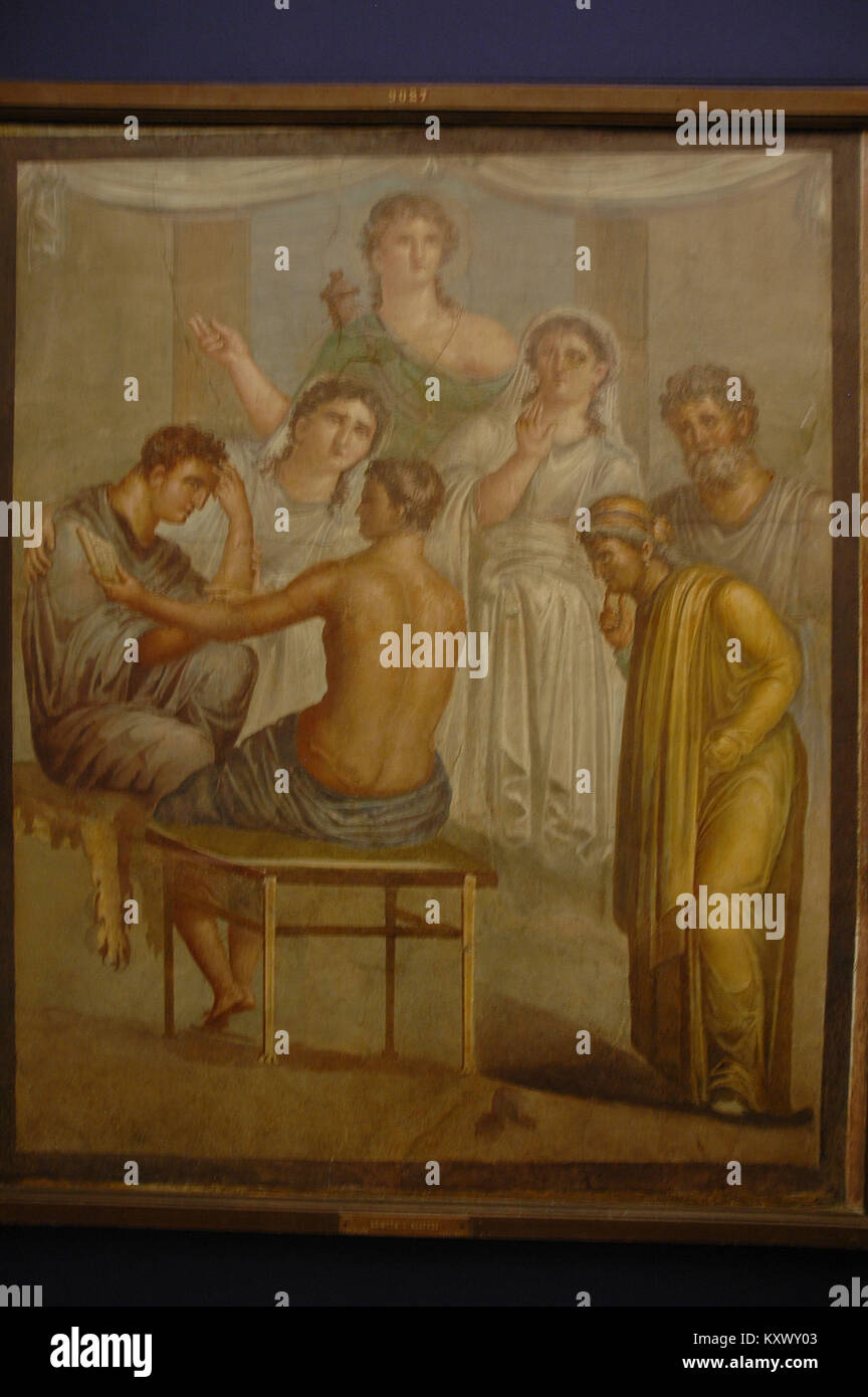 Alceste, mythical, Greek princess, fresco Pompeii, 2008, Rome, Italy Stock  Photo - Alamy, image size:864x1390