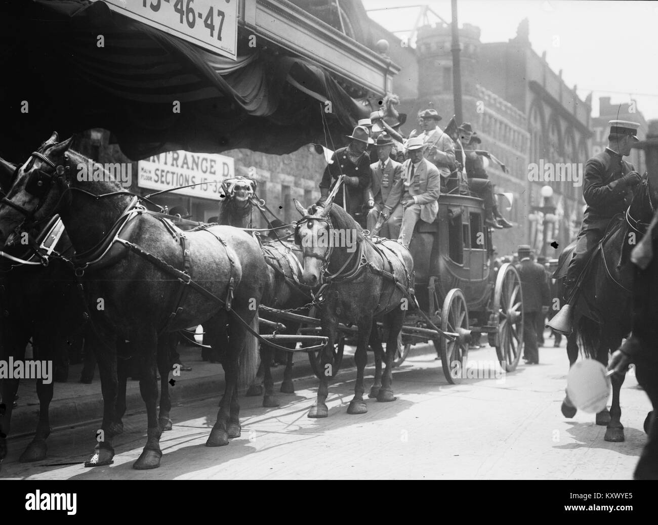 California Republicans Stage a Coach to the Chicago Convention Stock Photo