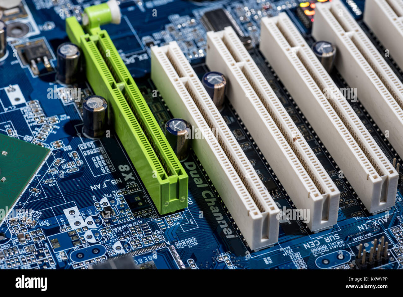 close up view of computer motherboard ports Stock Photo Alamy