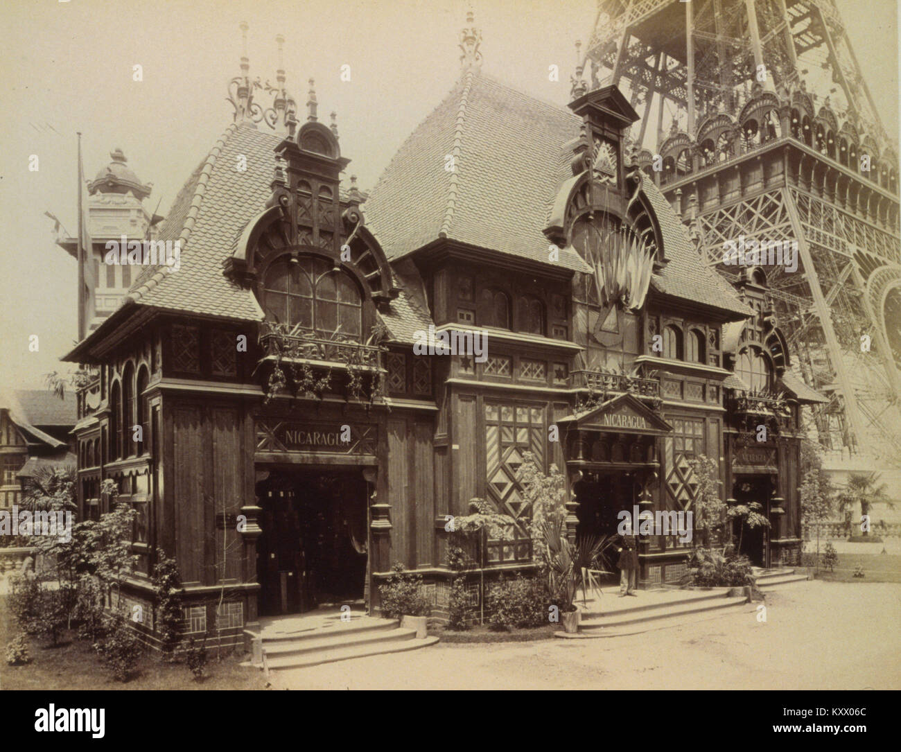Nicaraguan Pavilion at the Paris Exposition in 1899 Stock Photo