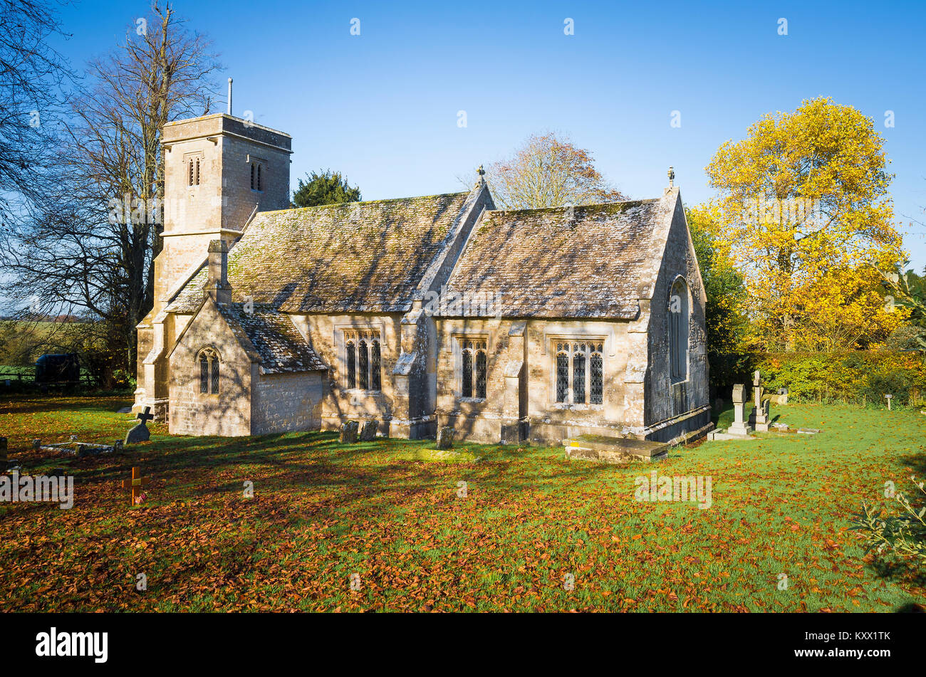 St Mary's church in Calstone Wellington Wiltshire England UK Stock Photo