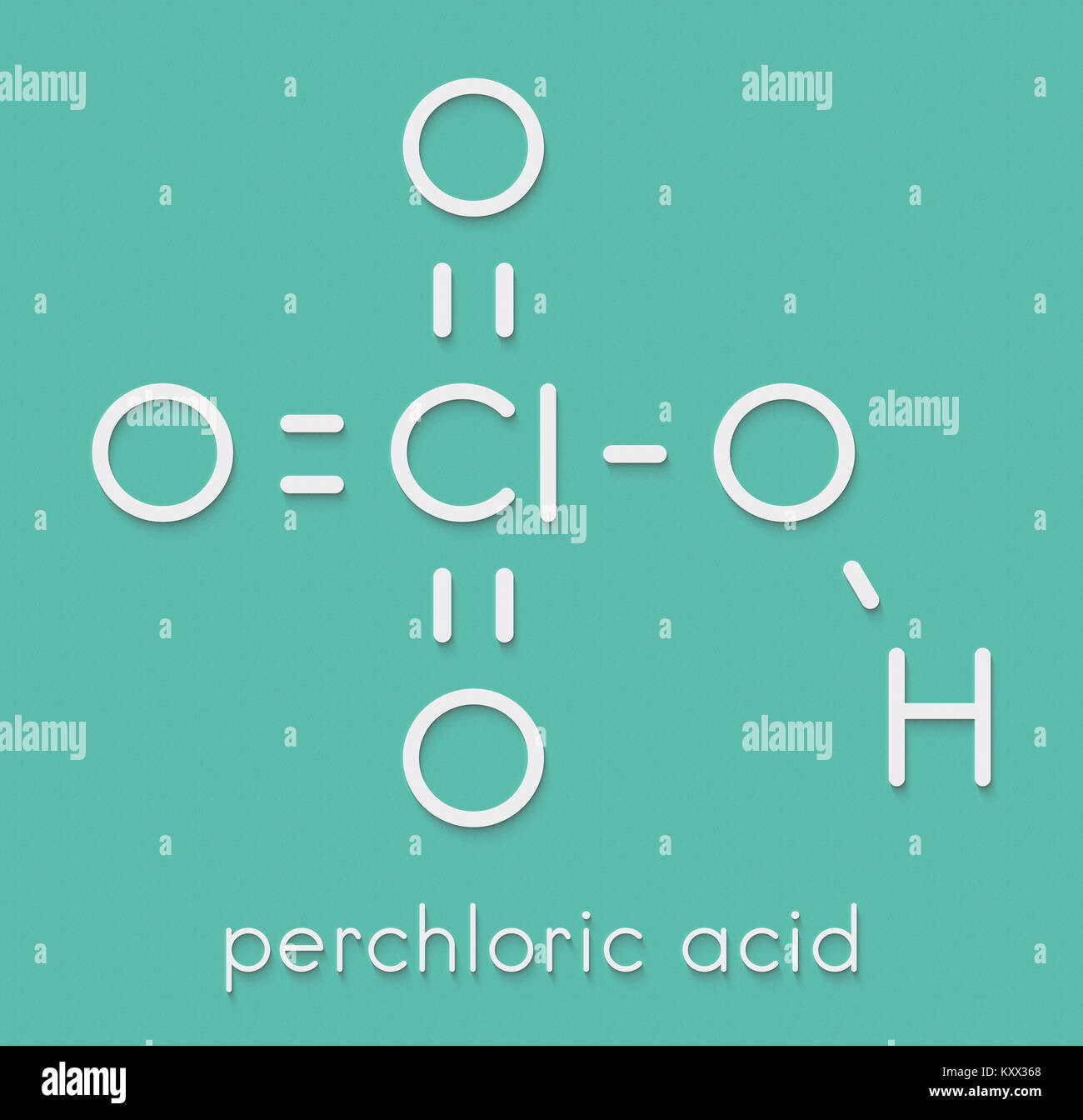 Perchloric acid superacid molecule. Skeletal formula Stock Photo Alamy