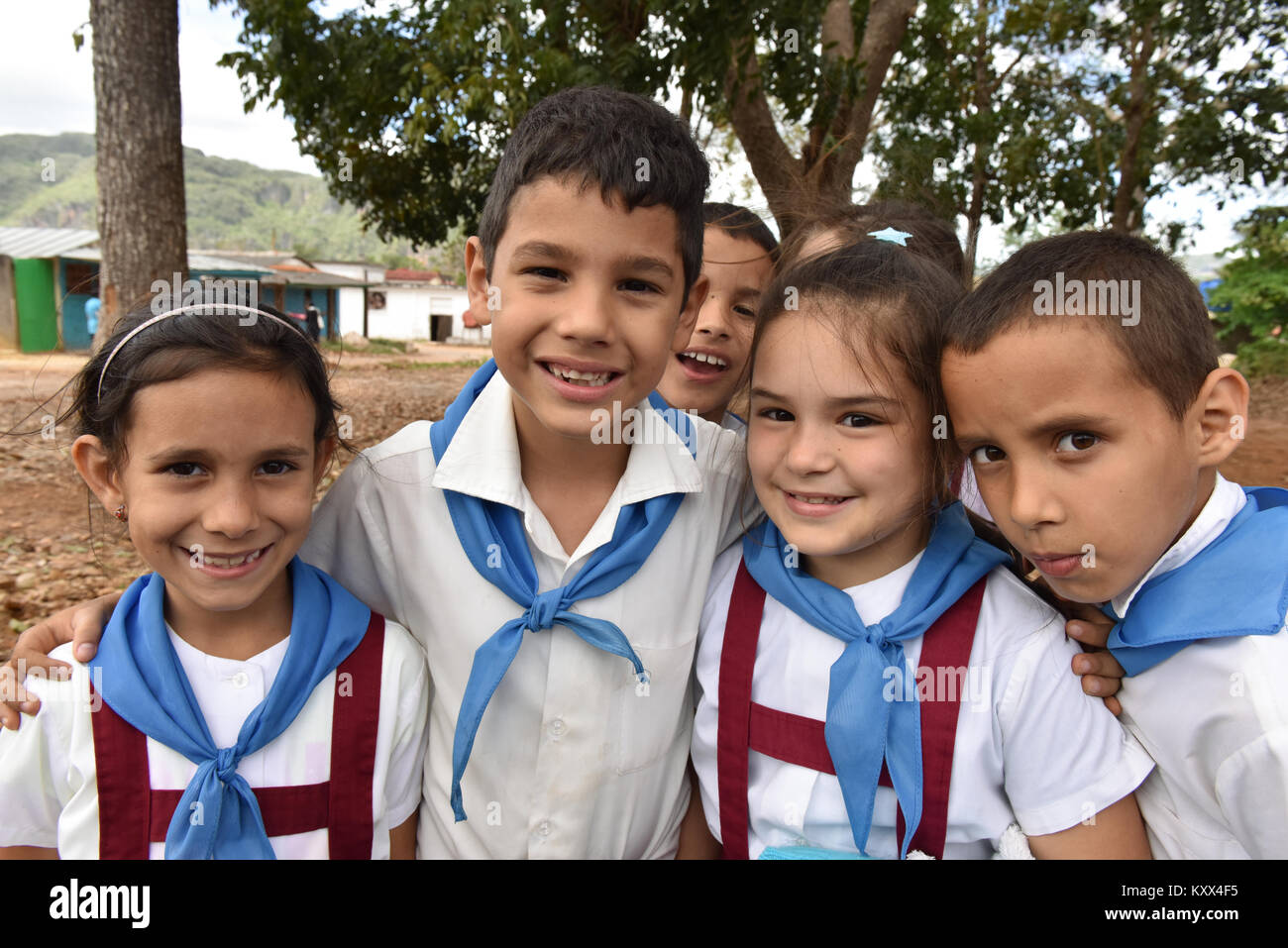 Cuban schoolchildren Stock Photo