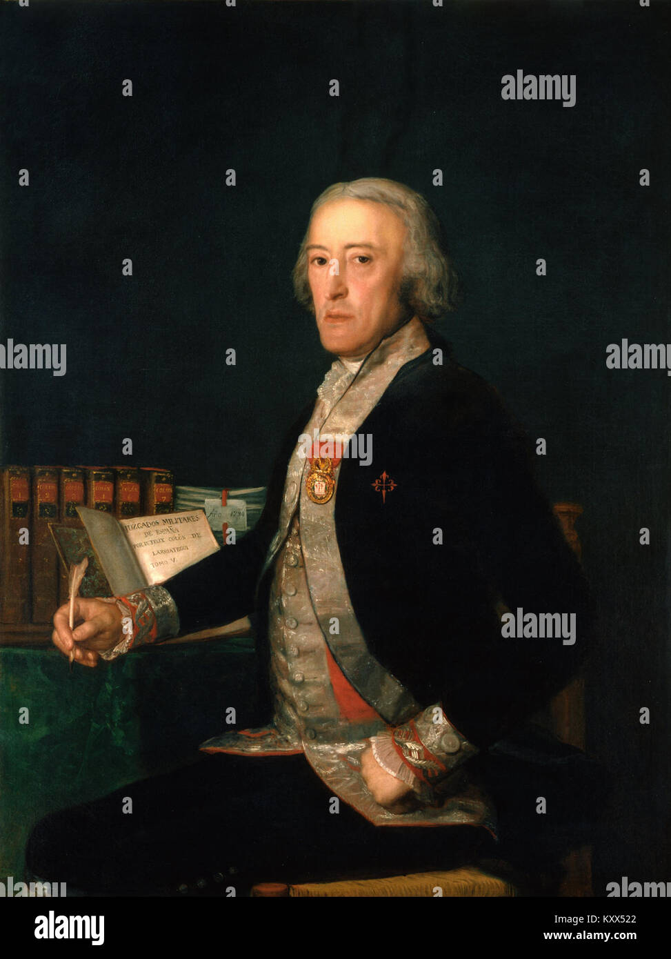 Francisco José de Goya y Lucientes - Portrait of Félix Colón de Larriátegui - Google Art Project Stock Photo
